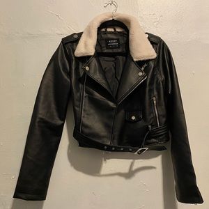 On Bae’s Motorcycle Faux Leather Jacket - Black